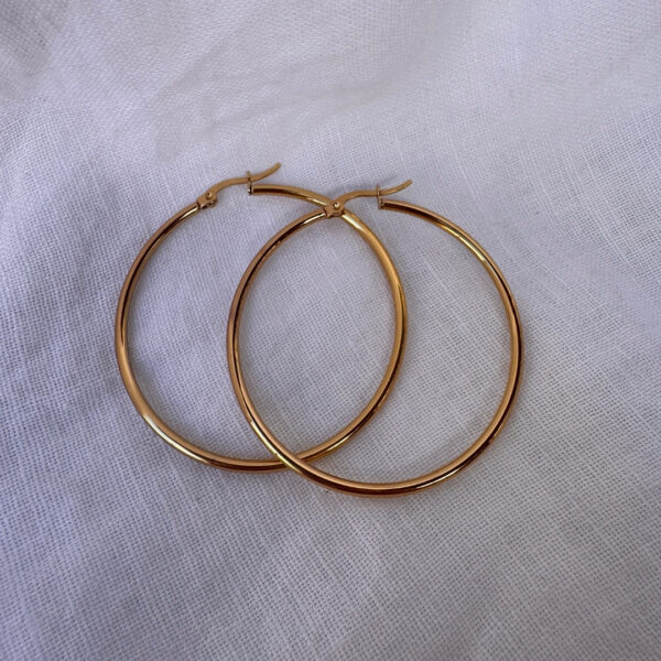 Aros Blossom Grandes - Acero (Dorado)