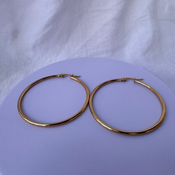 Aros Blossom Grandes - Acero (Dorado) - Imagen 3