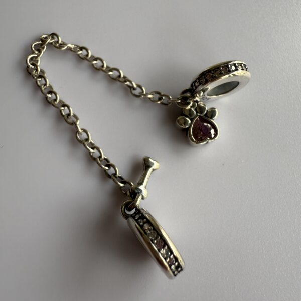 Charm de seguridad Huellita - Plata 925