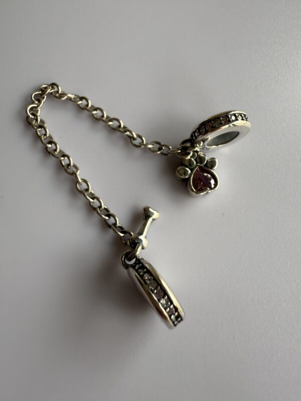 Charm de seguridad Huellita - Plata 925