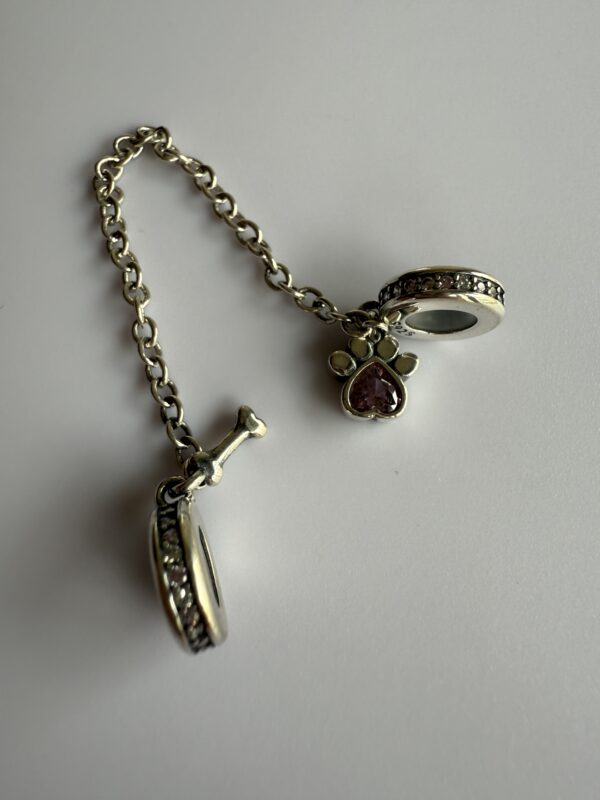 Charm de seguridad Huellita - Plata 925 - Imagen 4