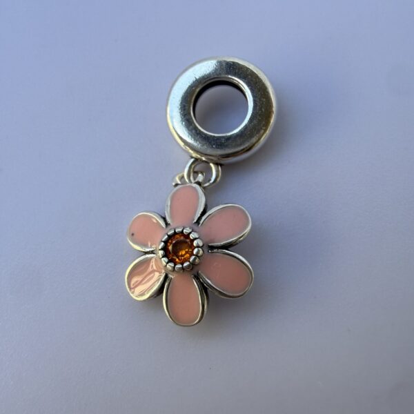 Charm Flor Eterna - Enchapado plata