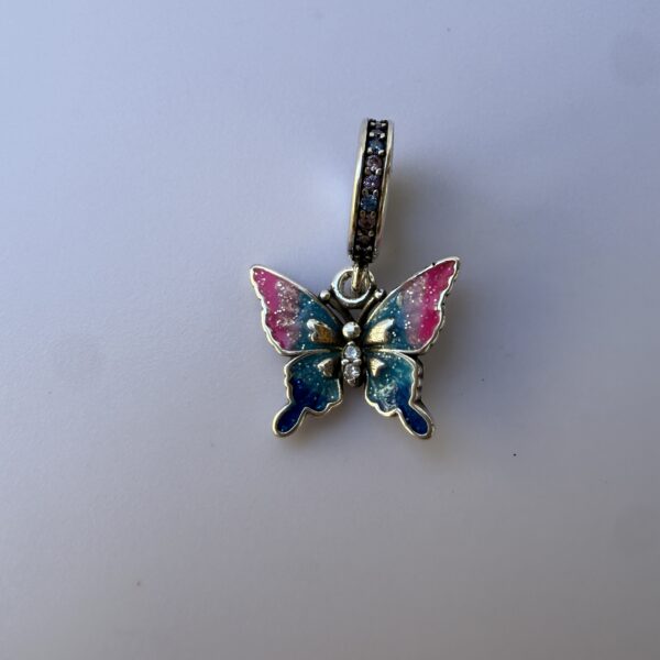 Charm Mariposa Cielo - Enchapado plata