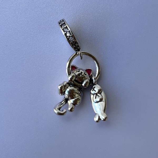 Charm Gatito - Enchapado plata